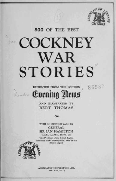 500 of the Best Cockney War Stories