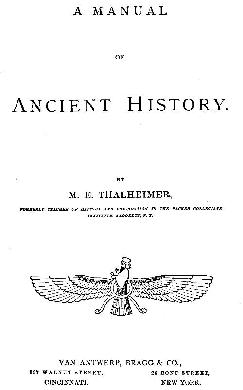 A Manual of Ancient History