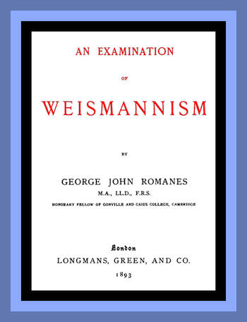 An Examination of Weismannism