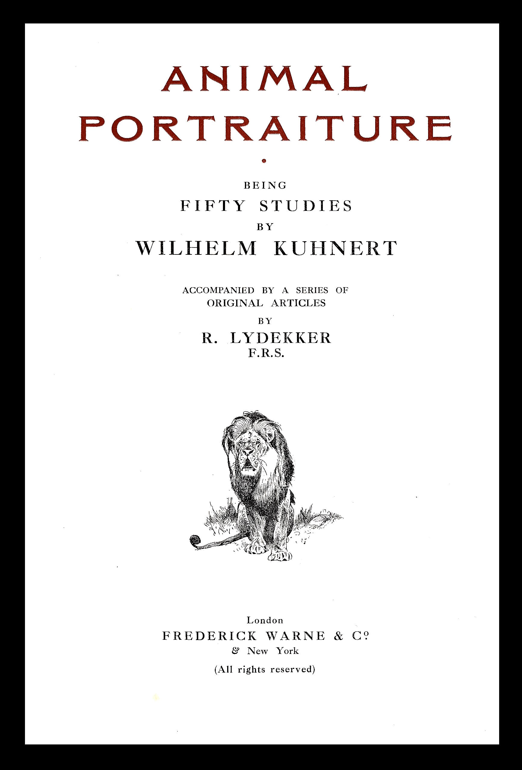 Animal portraiture