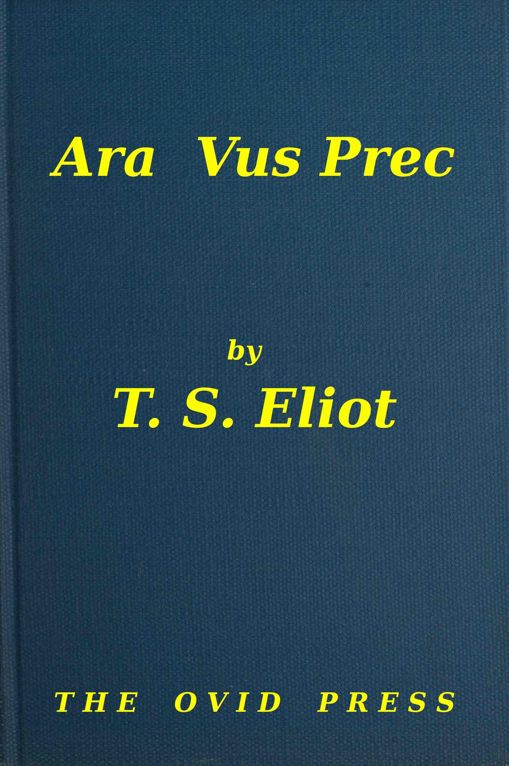Ara vus prec