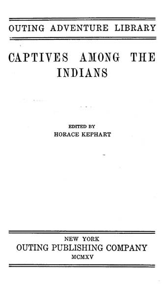 Captives among the Indians