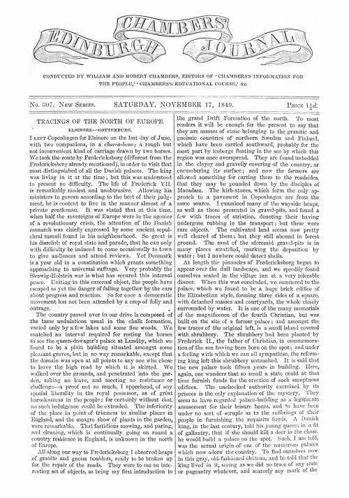 Chambers's Edinburgh Journal, No. 307  New Series, Saturday, November 17, 1849