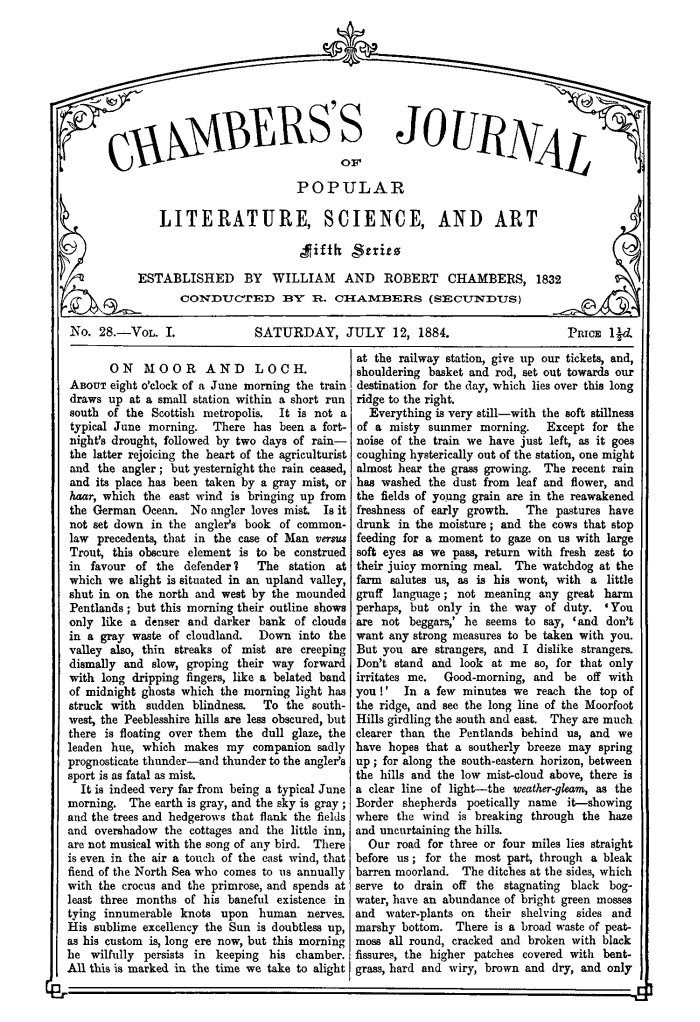 Chambers's Journal of Popular Literature, Science, and Art, Fifth Series, No. 28, Vol. I, July 12, 1884