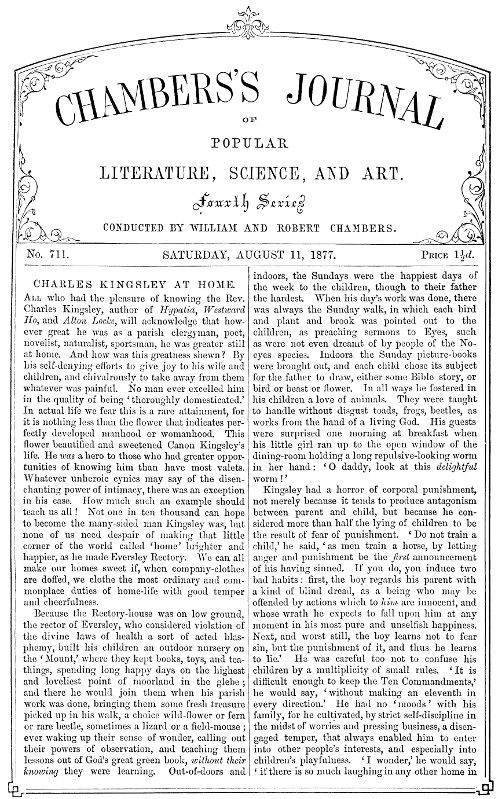 Chambers's Journal of Popular Literature, Science, and Art, No. 711, August 11, 1877