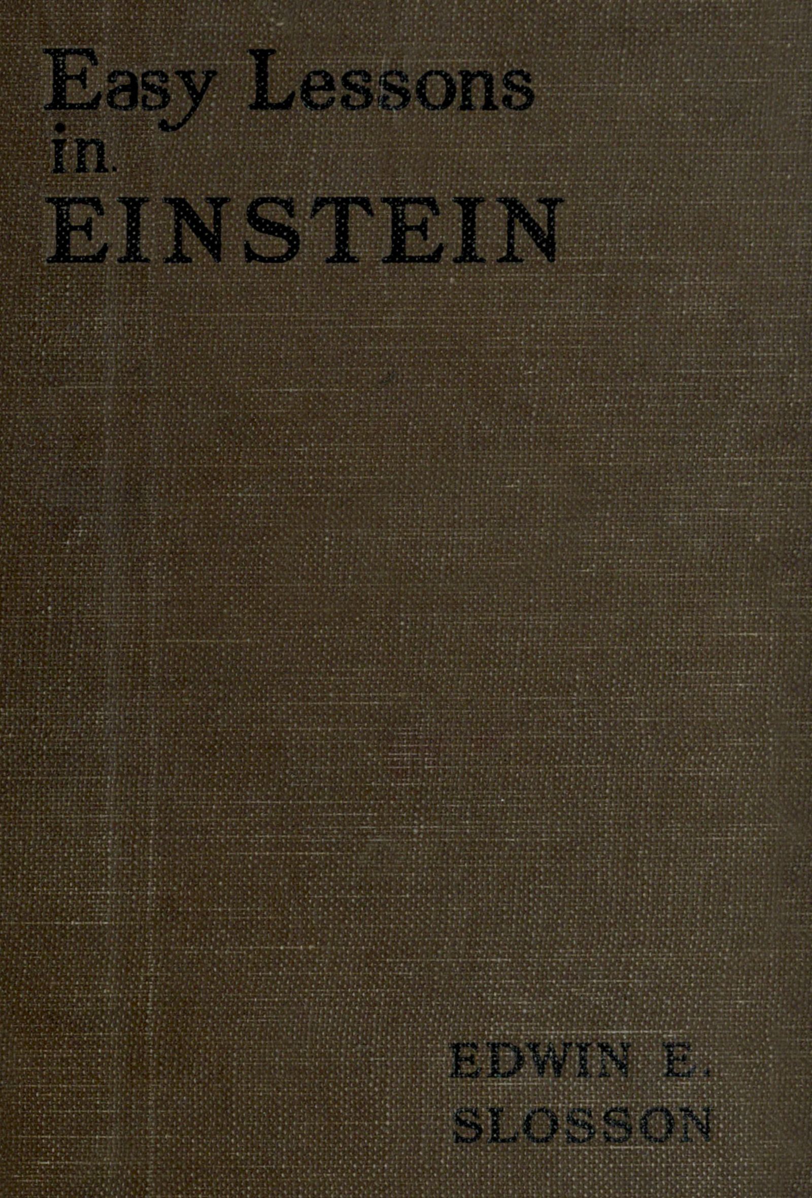 Easy lessons in Einstein