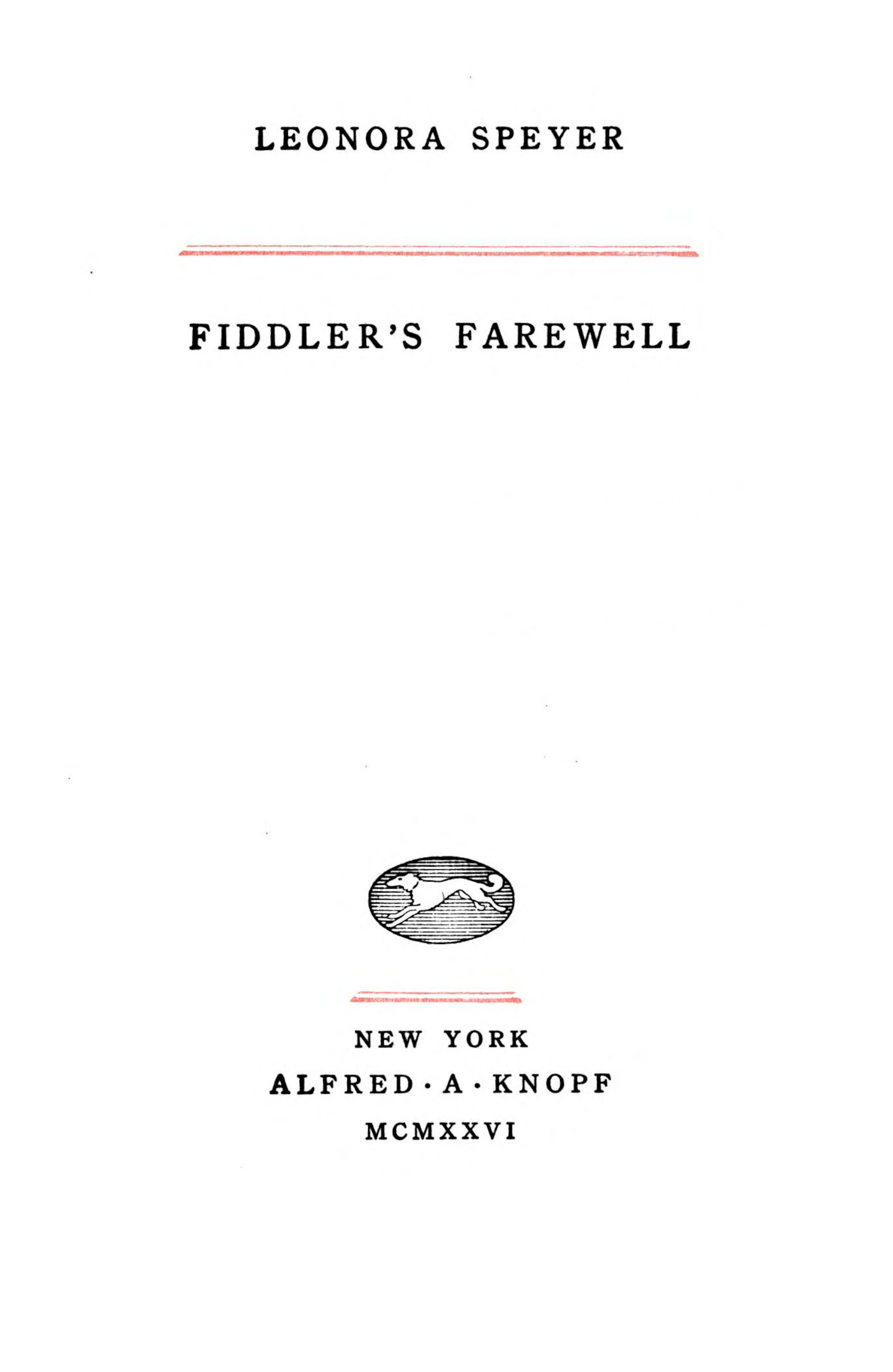 Fiddler's farewell