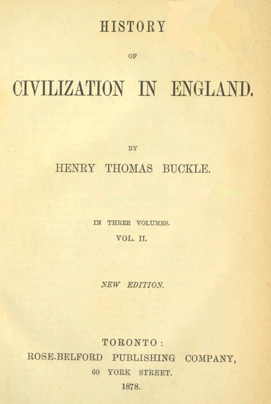 History of Civilization in England,  Vol. 2 of 3