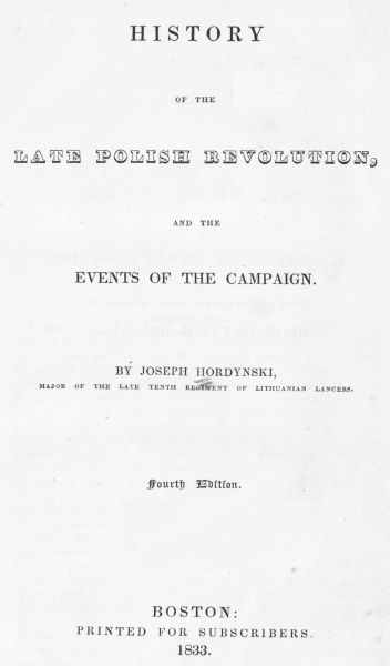 History of the Late Polish Revolution and the Events of the Campaign