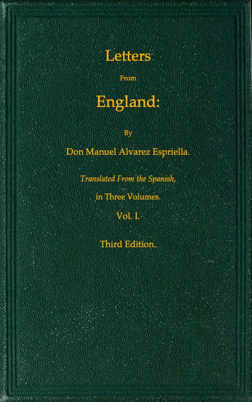 Letters from England, Volume 1 (of 3)
