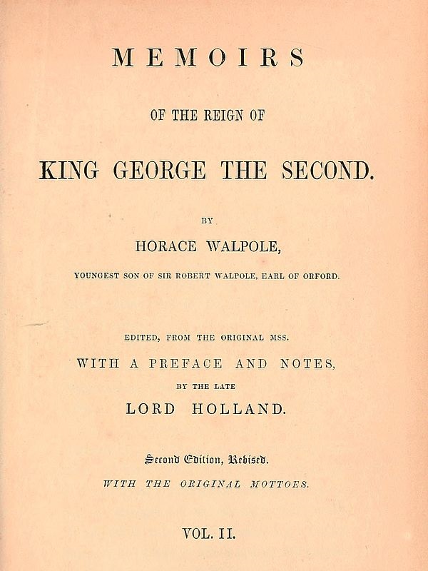 Memoirs of the Reign of King George the Second, Volume 2 (of 3)