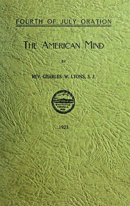 Oration: The American Mind