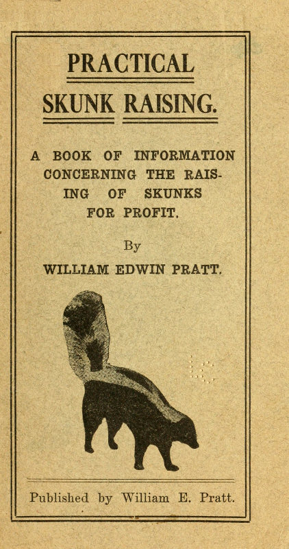 Practical Skunk Raising  A Book of Information Concerning the Raising of Skunks for Profit