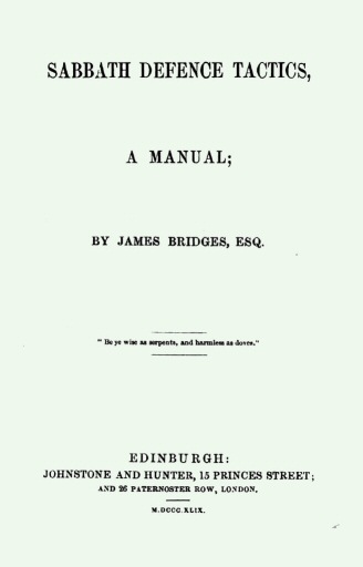 Sabbath Defence Tactics: a manual
