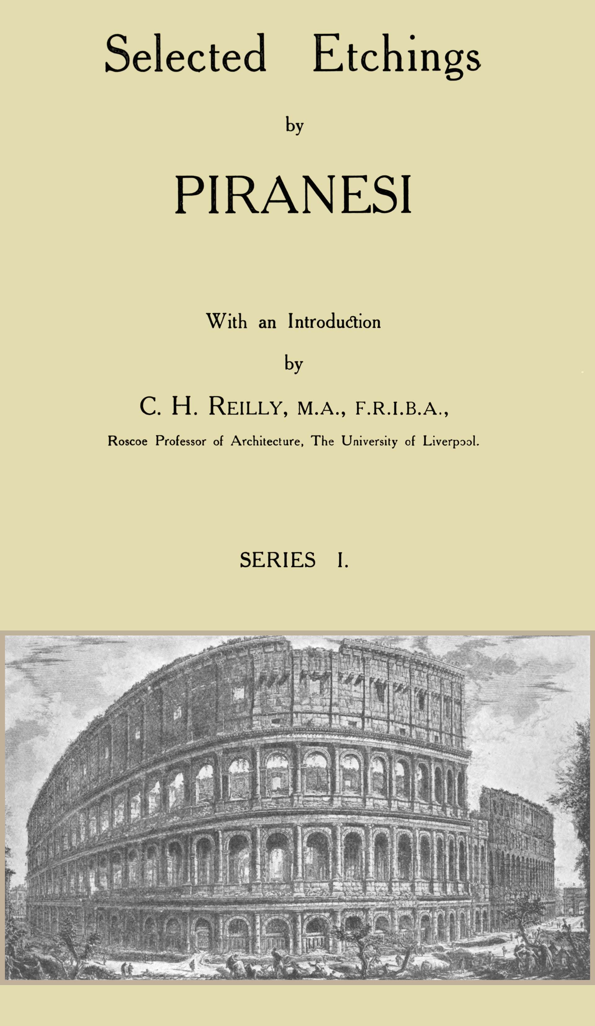 Selected etchings by Piranesi, series 1.