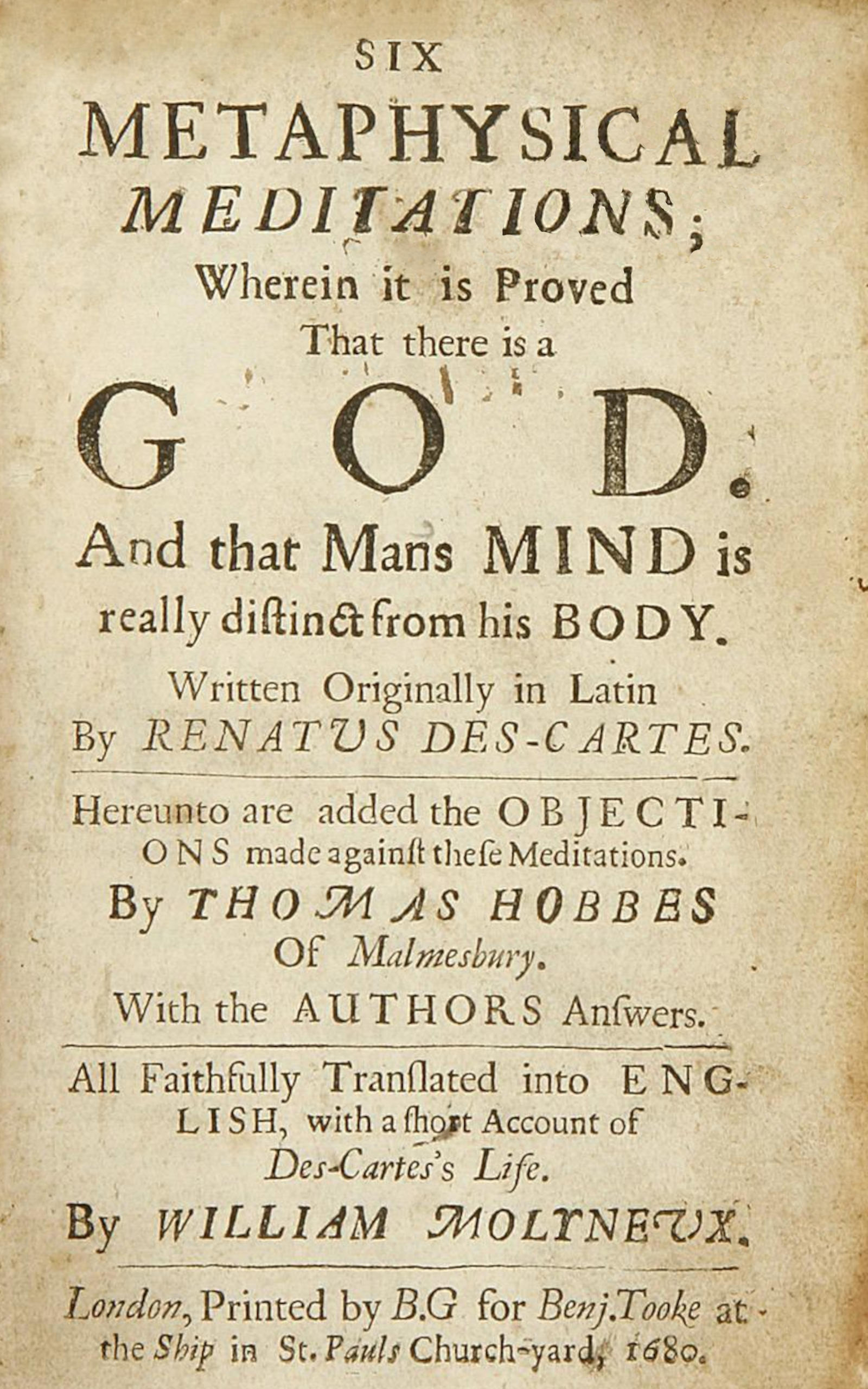 Six metaphysical meditations