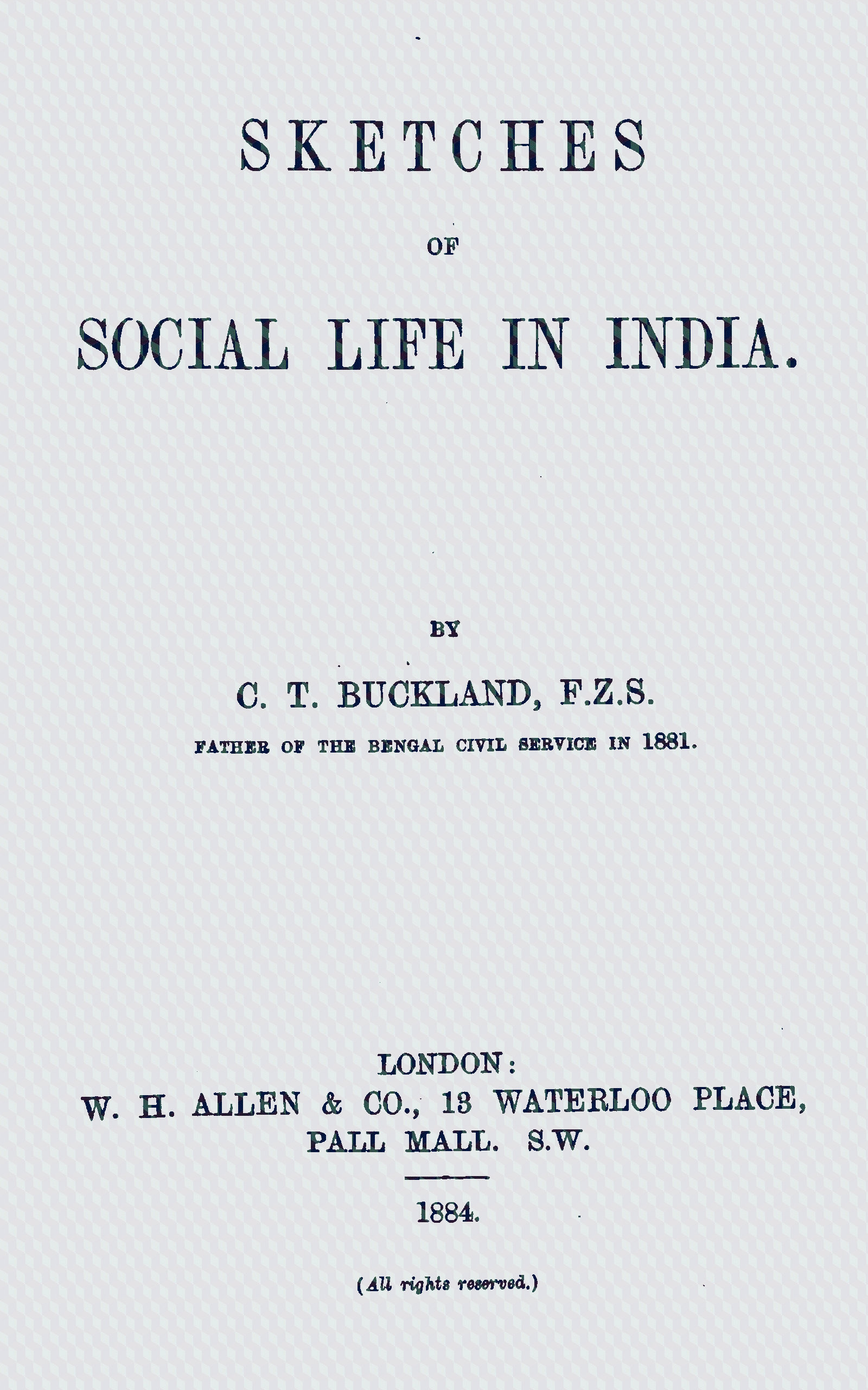 Sketches of social life in India