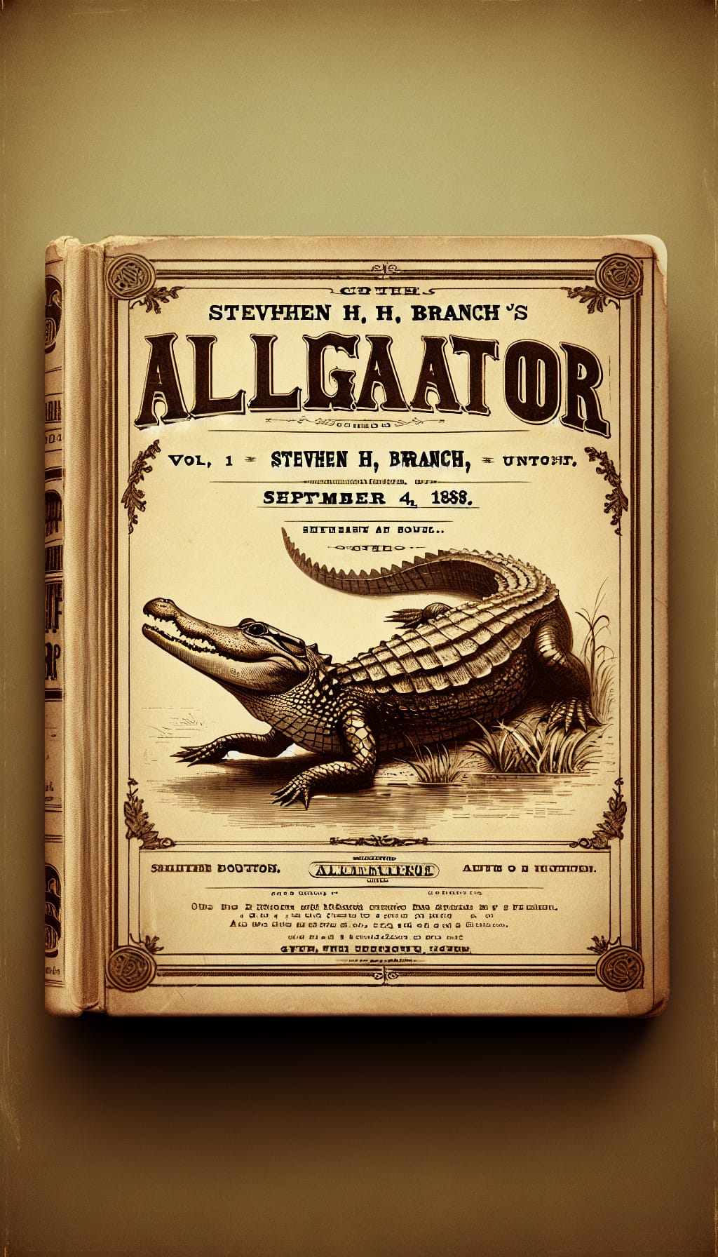 Stephen H. Branch's Alligator, Vol. 1 no. 20, September 4, 1858