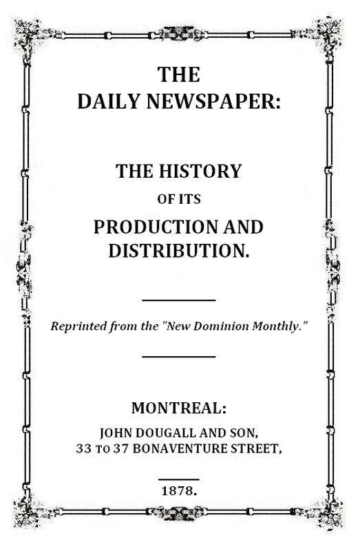 The Daily Newspaper: The History of Its Production and Distibution