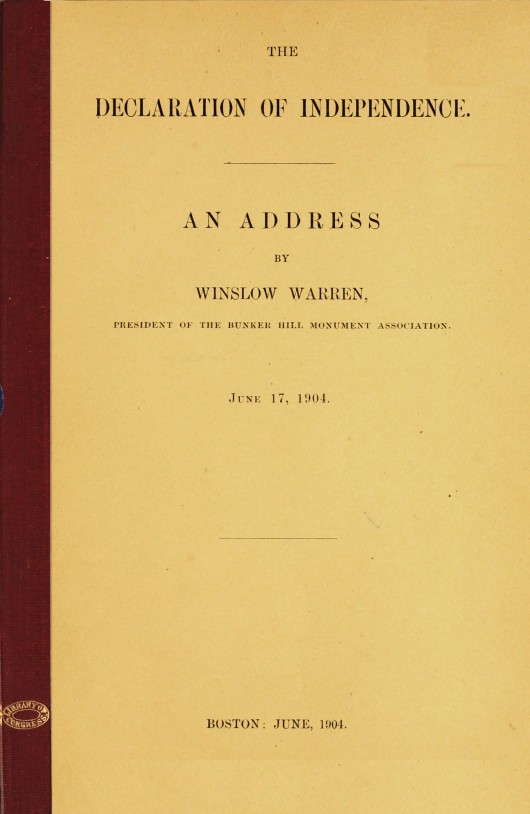 The Declaration of Independence: An Address