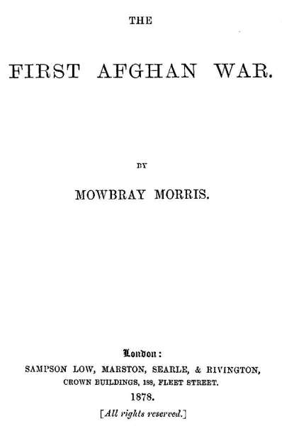 The First Afghan War