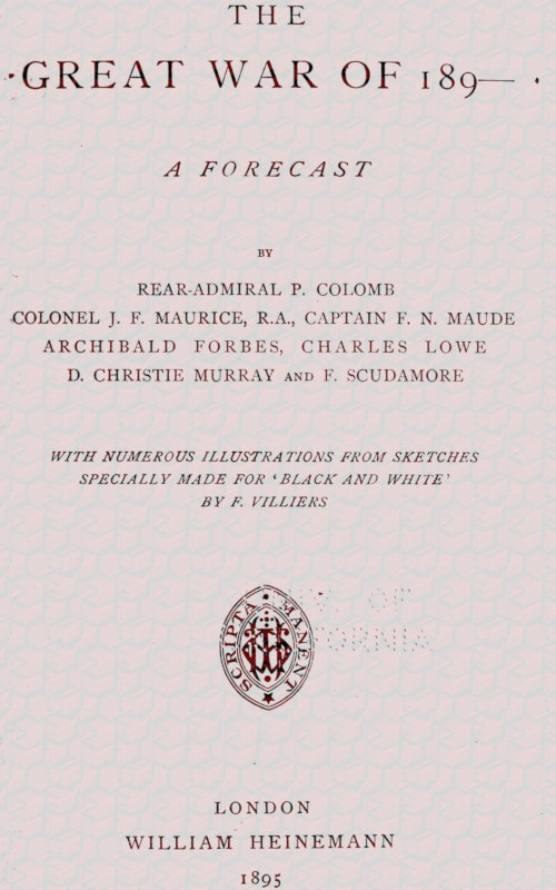 The Great War of 189-: A Forecast