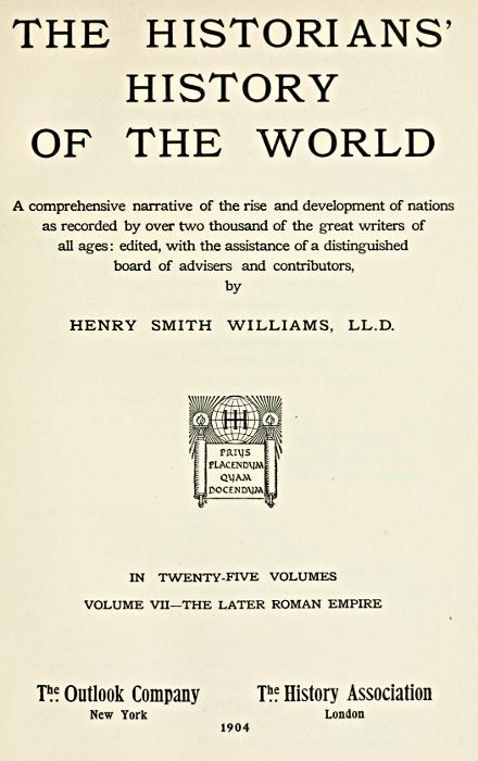 The historians' history of the world in twenty-five volumes, volume 07
