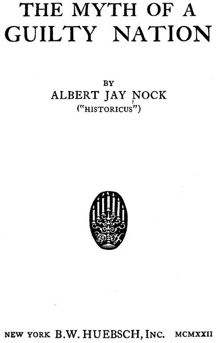 The Myth of a Guilty Nation