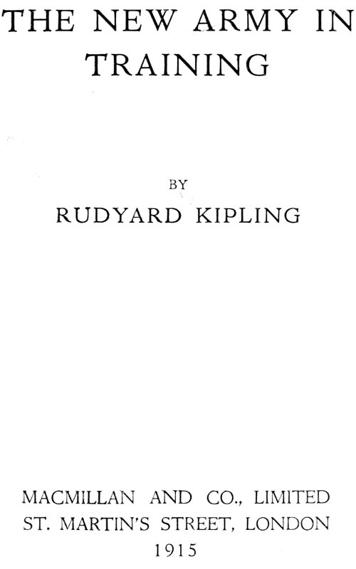 The New Army in Training