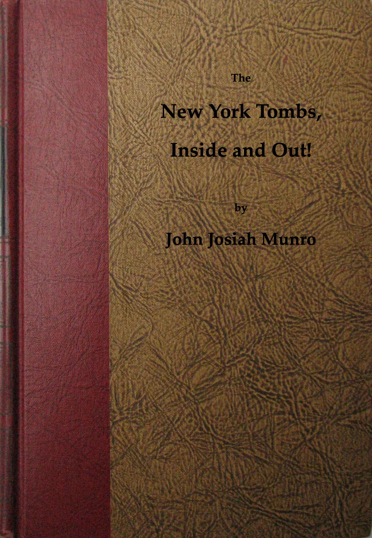 The New York Tombs Inside and Out!  Scenes and Reminiscences Coming Down to the Present. A Story Stranger Than Fiction, with an Historic Account of America's Most Famous Prison.