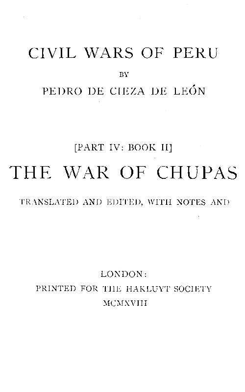 The War of Chupas