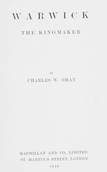 Warwick, the Kingmaker