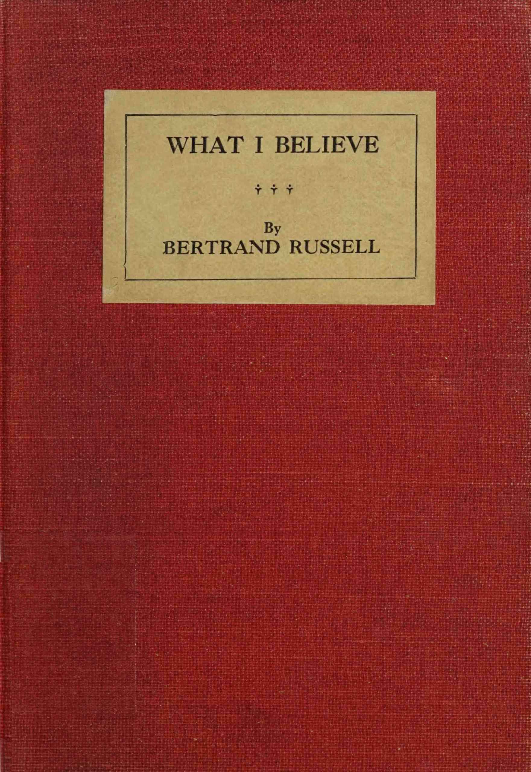 What I believe